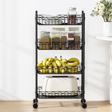 Artiss 4-Tier Shelving Unit Adjustable Garage Storage Kitchen Rack With Wheels - Low Angle