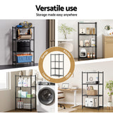 Artiss 4-Tier Shelving Unit Adjustable Garage Storage Shelves Kitchen Rack Steel - 45-Degree Angle