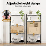 Artiss 4-Tier Shelving Unit Adjustable Garage Storage Shelves Kitchen Rack Steel - Close-Up Angle