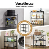 Artiss 3-Tier Shelving Unit Adjustable Garage Storage Shelves Kitchen Rack Steel - 45-Degree Angle