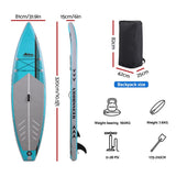 Weisshorn Stand Up Paddle Board 10.5ft Inflatable SUP Surfboard Paddleboard Kayak Surf Green - Front View