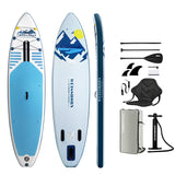 Weisshorn Stand Up Paddle Board 10.6ft Inflatable SUP Surfboard Paddleboard Kayak Surf Blue - Side View