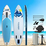 Weisshorn Stand Up Paddle Board 10.6ft Inflatable SUP Surfboard Paddleboard Kayak Surf Blue - Low Angle