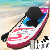 Weisshorn Stand Up Paddle Board 11ft Inflatable SUP Surfboard Paddleboard Kayak Surf Pink - Low Angle