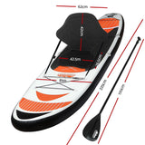 Weisshorn Stand Up Paddle Board 11ft Inflatable SUP Surfboard Paddleboard Kayak Surf Red - Front View