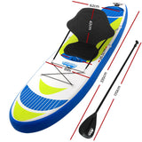 Weisshorn Stand Up Paddle Board 11ft Inflatable SUP Surfboard Paddleboard Kayak Surf Yellow - Front View