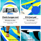 Weisshorn Stand Up Paddle Board 11ft Inflatable SUP Surfboard Paddleboard Kayak Surf Yellow - 45-Degree Angle