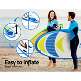Weisshorn Stand Up Paddle Board 11ft Inflatable SUP Surfboard Paddleboard Kayak Surf Yellow - Close-Up Angle