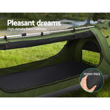 Weisshorn Double Swag Camping Swags Canvas Free Standing Dome Tent Celadon - 45-Degree Angle