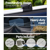 Weisshorn Double Swag Camping Swags Canvas Free Standing Dome Tent Dark Blue 4CM - Top-Down View