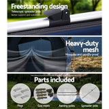 Weisshorn Double Swag Camping Swags Canvas Free Standing Dome Tent Dark Blue - 45-Degree Angle