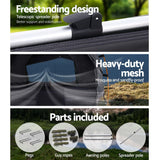 Weisshorn Double Swag Camping Swags Canvas Free Standing Dome Tent Dark Grey 4CM - Top-Down View