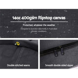 Weisshorn Double Swag Camping Swags Canvas Free Standing Dome Tent Dark Grey 4CM - 45-Degree Angle