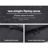 Weisshorn Double Swag Camping Swags Canvas Free Standing Dome Tent Dark Grey - Top-Down View