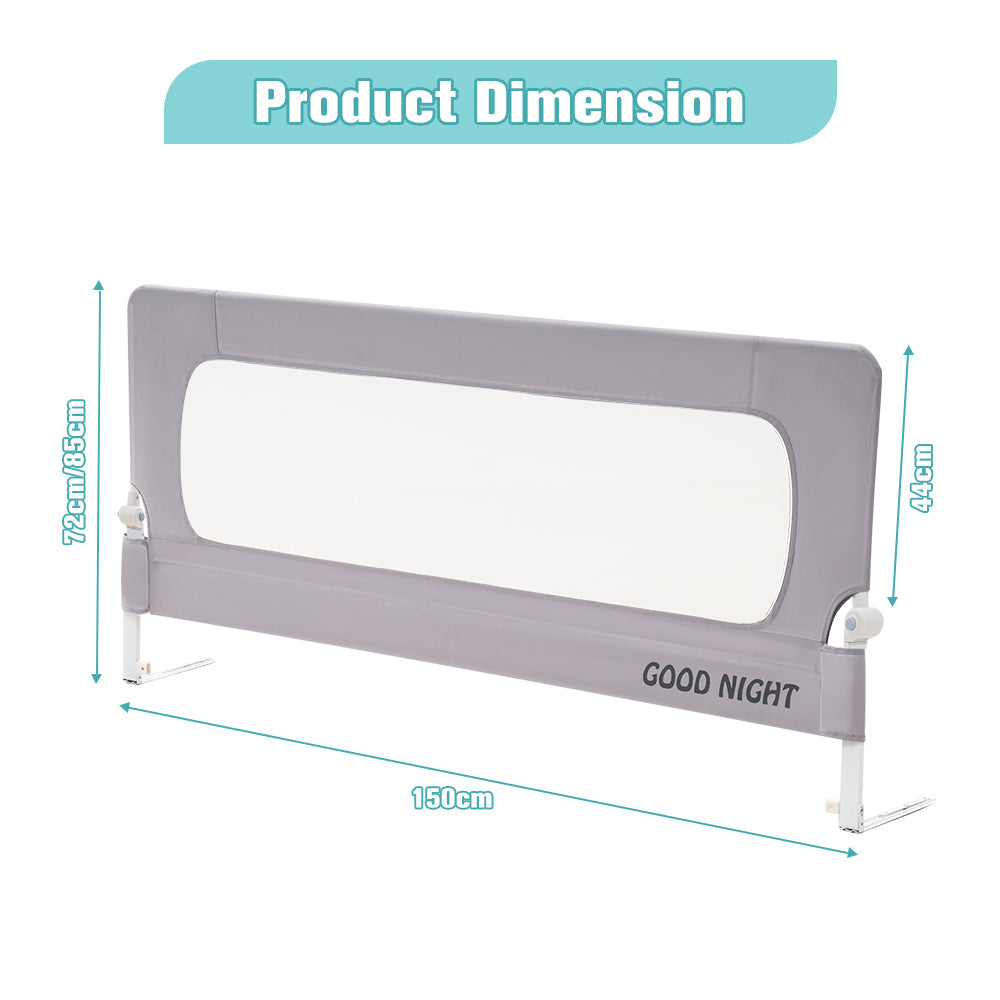 Playpals Baby Bed Rail 150x85CM Adjustable Foldable