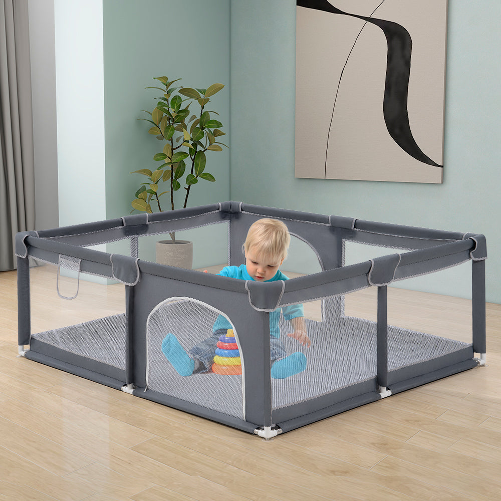 Playpals Kids Playpen Baby Safety Gate 2 Door 150x180cm