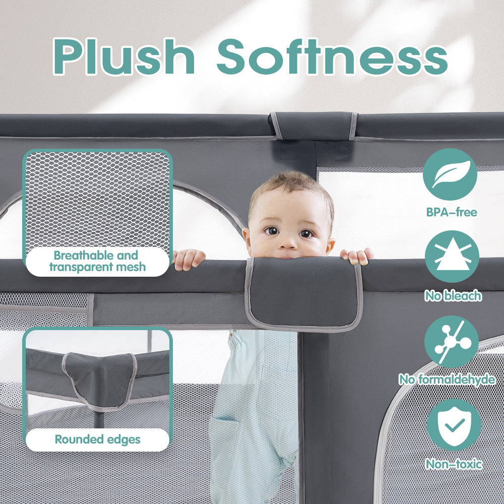 Playpals Kids Playpen Baby Safety Gate 2 Door 150x180cm