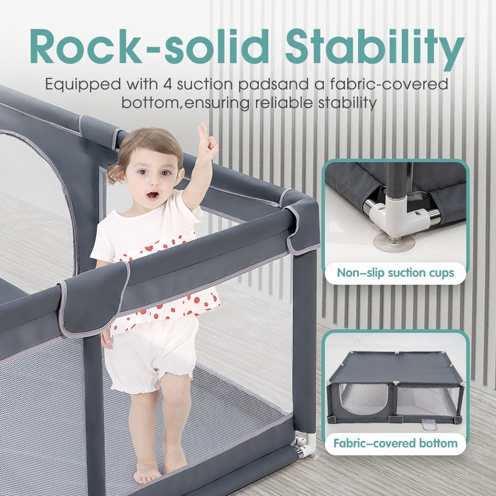 Playpals Kids Playpen Baby Safety Gate 2 Door 150x180cm
