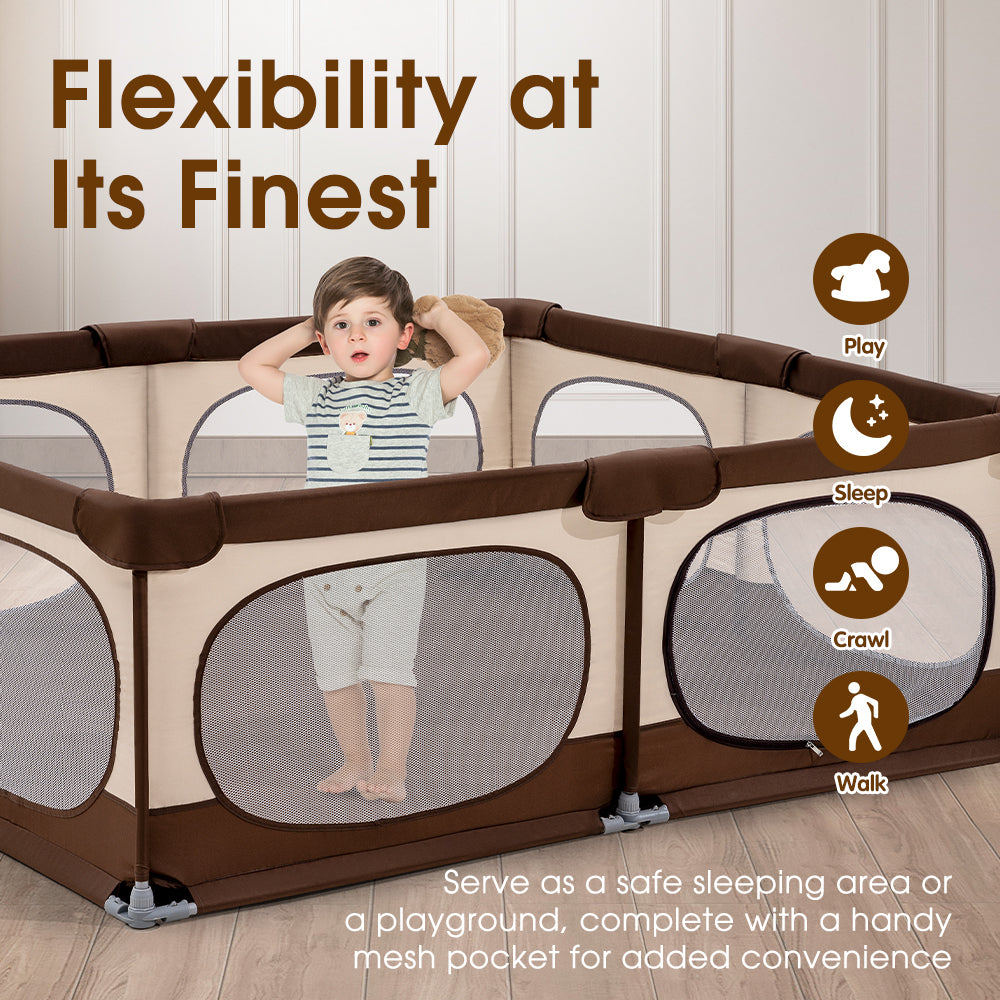 Playpals Baby Playpen Kids Safety Gate 150x180cm