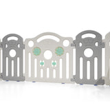 Playpals Kids Playpen Baby Safety Gate Toddler Fence 18 Panels Grey