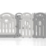 Playpals Kids Playpen Baby Safety Gate Toddler Fence 18 Panels Grey