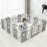 Playpals Kids Playpen Baby Safety Gate Toddler Fence 22 Panels