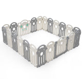Playpals Kids Playpen Baby Safety Gate Toddler Fence 22 Panels - Close-Up Angle