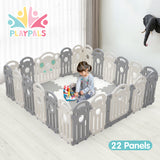 Playpals Kids Playpen Baby Safety Gate Toddler Fence 22 Panels - Side View