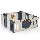 Playpals Kids Playpen Baby Safety Gate Toddler Fence 14 Panels - Close-Up Angle