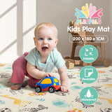Playpals Kids Play Mat Folding XPE Foam Double Pad Non-slip Carpet