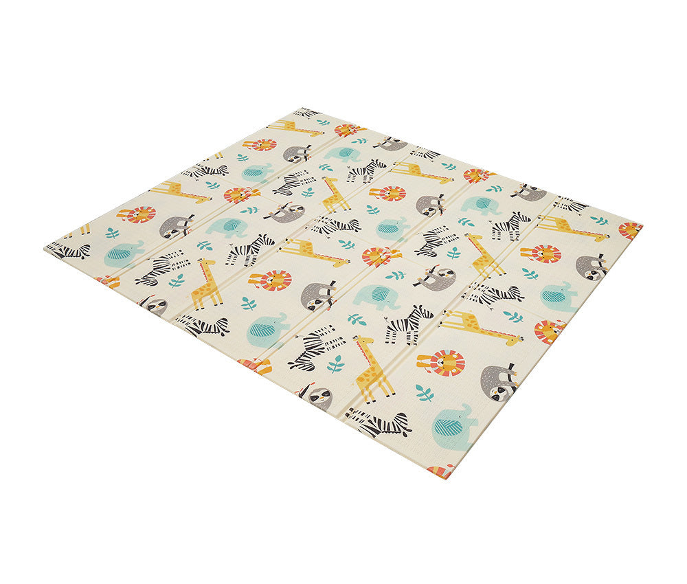 Playpals Kids Play Mat XPE Foam Double Folding Pad Non-slip Carpet