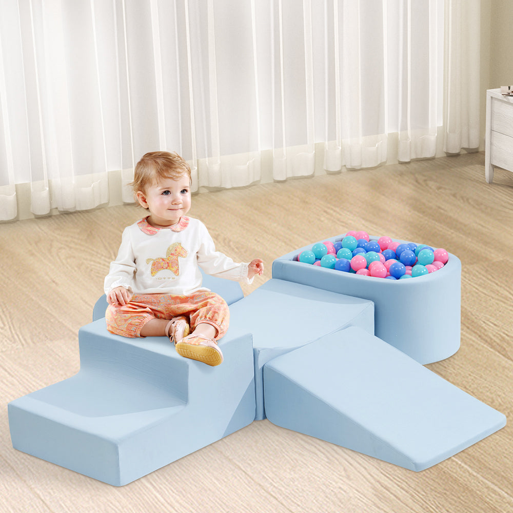 Playpals Kids Climb Crawl Foam Play Set 5PC Blue