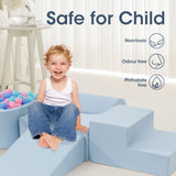 Playpals Kids Climb Crawl Foam Play Set 5PC Blue - 45-Degree Angle