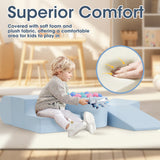 Playpals Kids Climb Crawl Foam Play Set 5PC Blue - Top-Down View