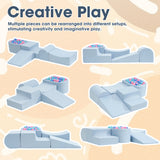 Playpals Kids Climb Crawl Foam Play Set 5PC Blue