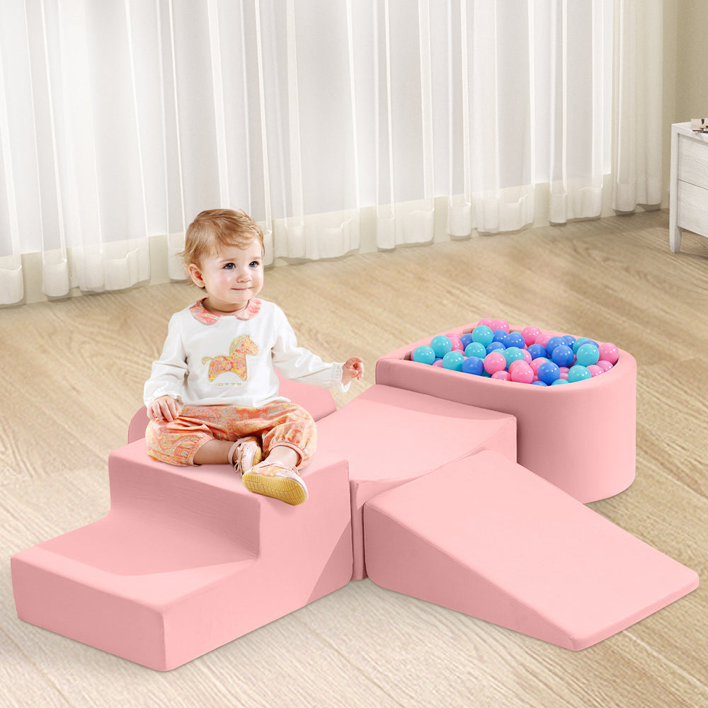 Playpals Kids Climb Crawl Foam Play Set 5PC Pink
