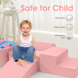 Playpals Kids Climb Crawl Foam Play Set 5PC Pink - Close-Up Angle