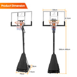 ProPulse Basketball Hoop Stand 2.45M-3.05M Height Adjustable