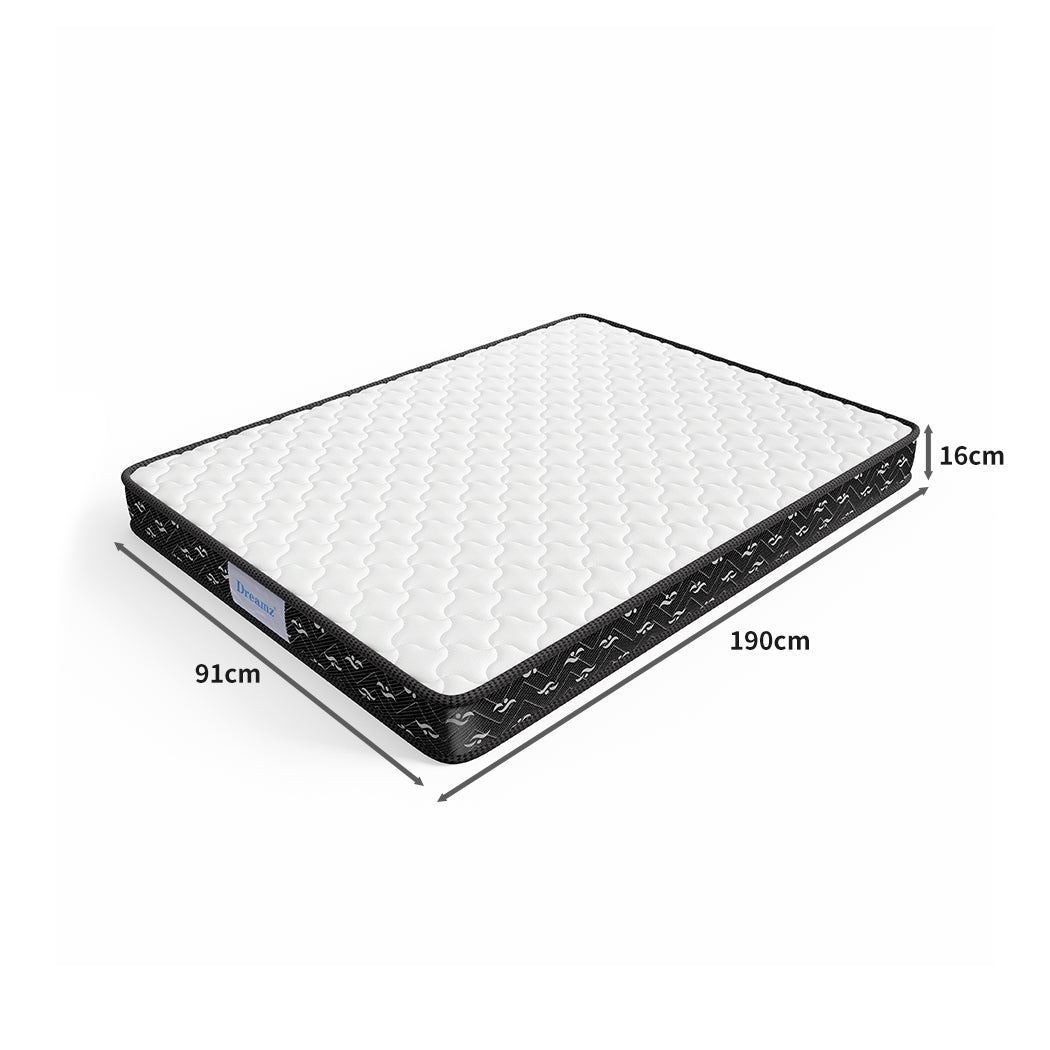 Dreamz Spring Mattress Bed Pocket Tight Single-1954802851112947714