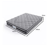 Dreamz Spring Mattress Bed Pocket Egg Single - Front View