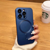 Luxury Magnetic Wireless Charging Matte Case For iPhone 16 15 14 Plus 13 12 11 Pro Max For Magsafe Camera Lens Protector Cover - Extra Image