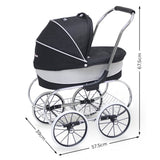 Valco Baby Princess Doll Stroller - Raven Black - Front View