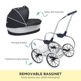 Valco Baby Princess Doll Stroller - Raven Black - Top-Down View