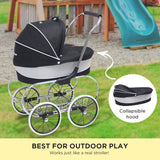 Valco Baby Princess Doll Stroller - Raven Black - 45-Degree Angle