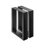 Artiss rectangular matt black metal table legs, 40x30cm, set of 2