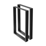 Artiss rectangular DIY metal table legs 71x50cm, set of 2, matt black