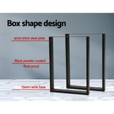 Artiss Metal Table Legs DIY Rectangular 71X50CM Set of 2 - Top-Down View