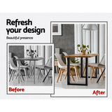 Artiss Metal Table Legs DIY Rectangular 71X50CM Set of 2 - 45-Degree Angle