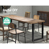 Artiss Metal Table Legs DIY Rectangular 71X50CM Set of 2 - Rear View