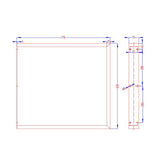 Artiss Metal Table Legs DIY Rectangular 71X65CM Set of 2 - Front View